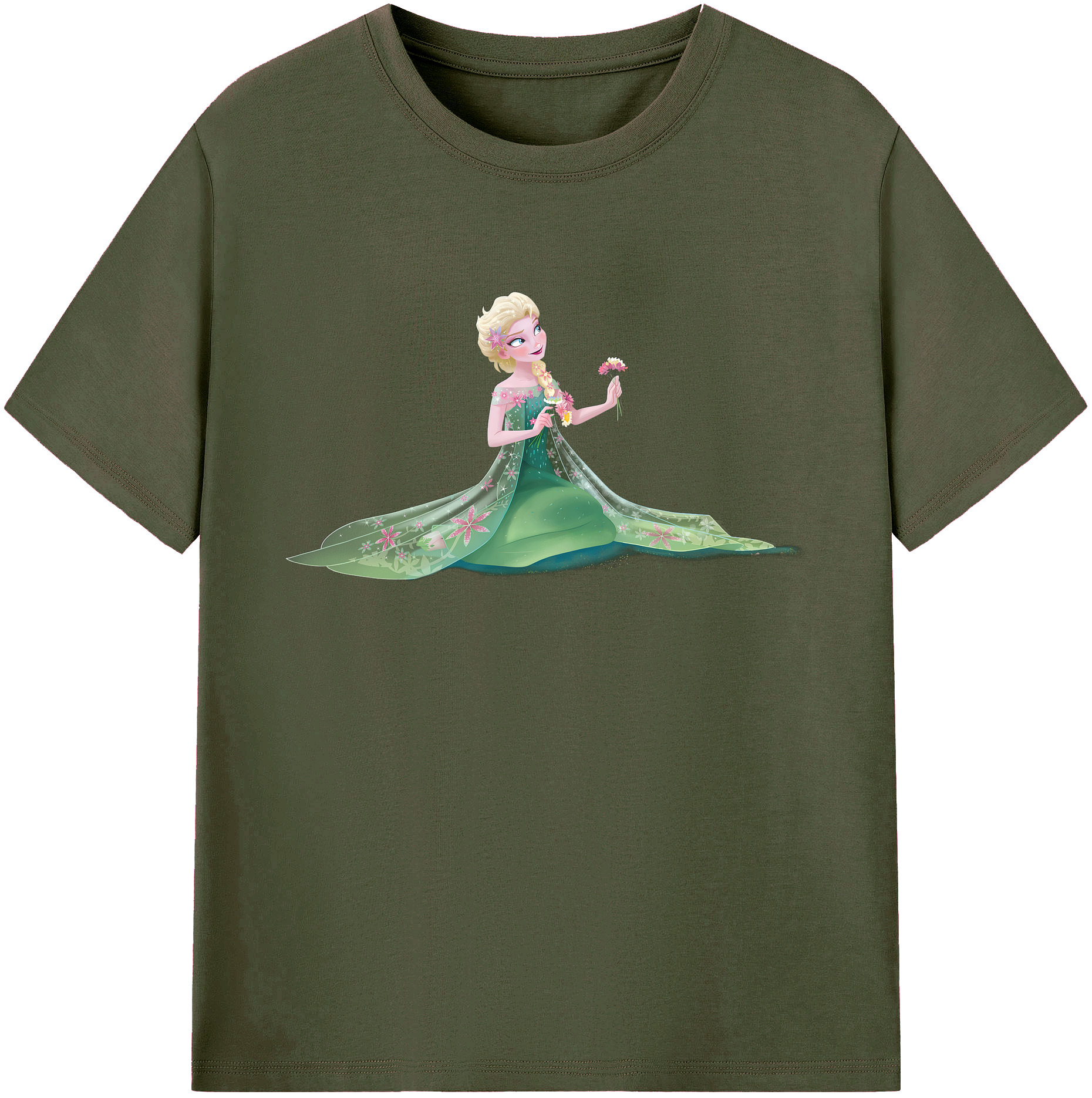 （画像用） アナと雪の女王 アンナ エルサ Frozen Anna Elsa 綿100％ メンズ半袖Tシャツ｜肌触りやわらか＆通気性